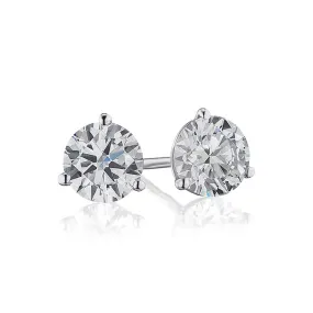 14K White Gold DE VS Lab Grown Diamond Studs 1.40ct - Roset