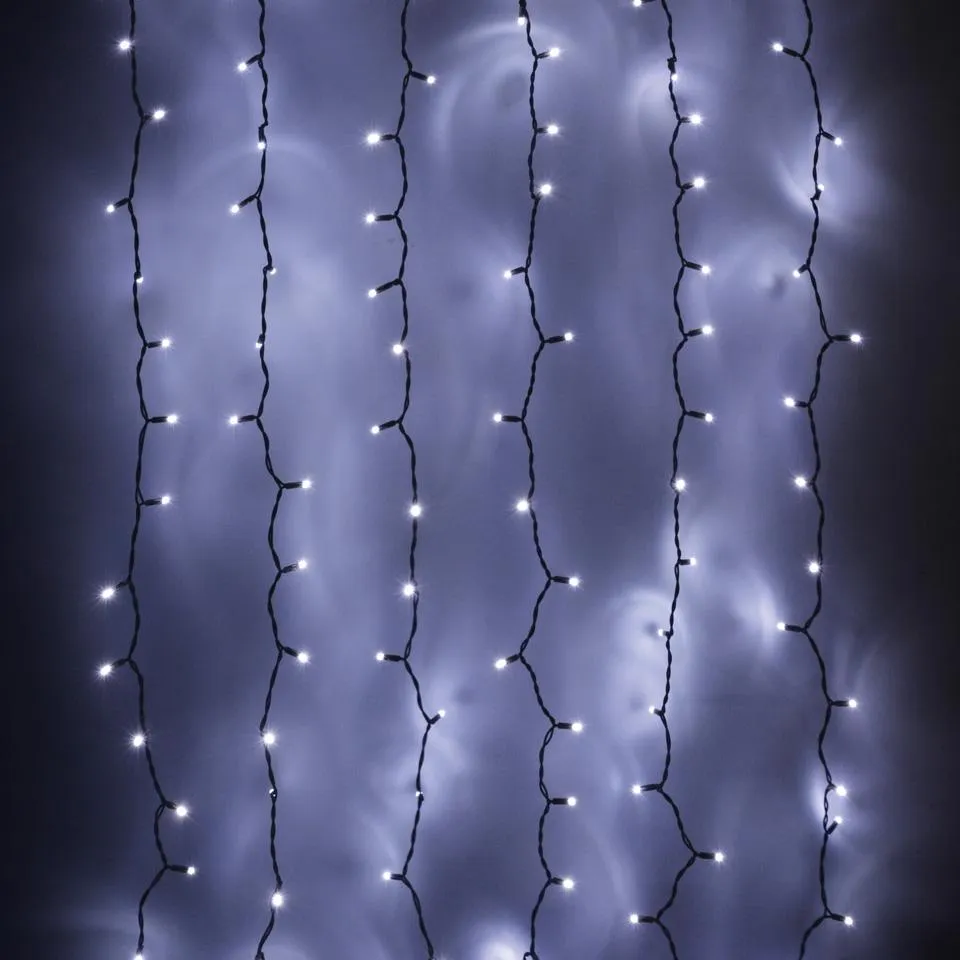 200 LED Battery Curtain Timer Lights