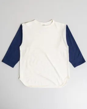 4800 Three Quarter Baseball T-shirt Cream/Navy