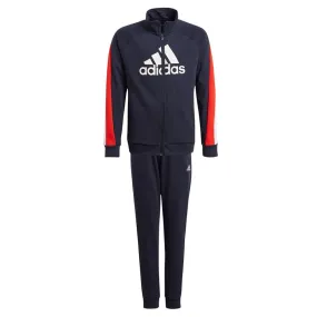 adidas BOS ColourBlock Logo Tracksuit - Boys - Navy/Vivid Red/White