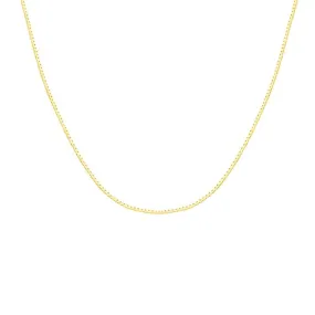 ADJUSTABLE YELLOW GOLD BOX CHAIN