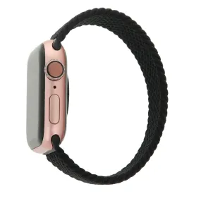 Apple Watch (42/44/SE/45/49mm) Elastisk Stof Rem - Str. L - Sort