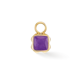 Birthstone February Charm Sugilite Gold