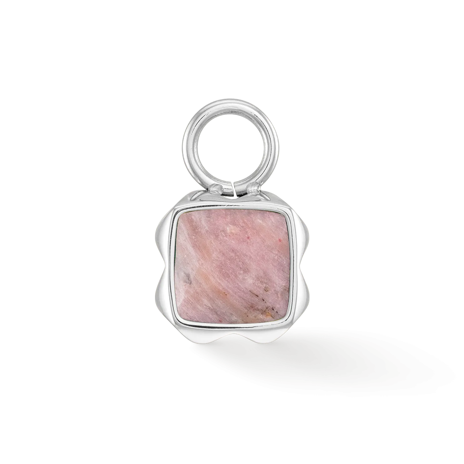 Birthstone July Charm Rhodochrosite Silver