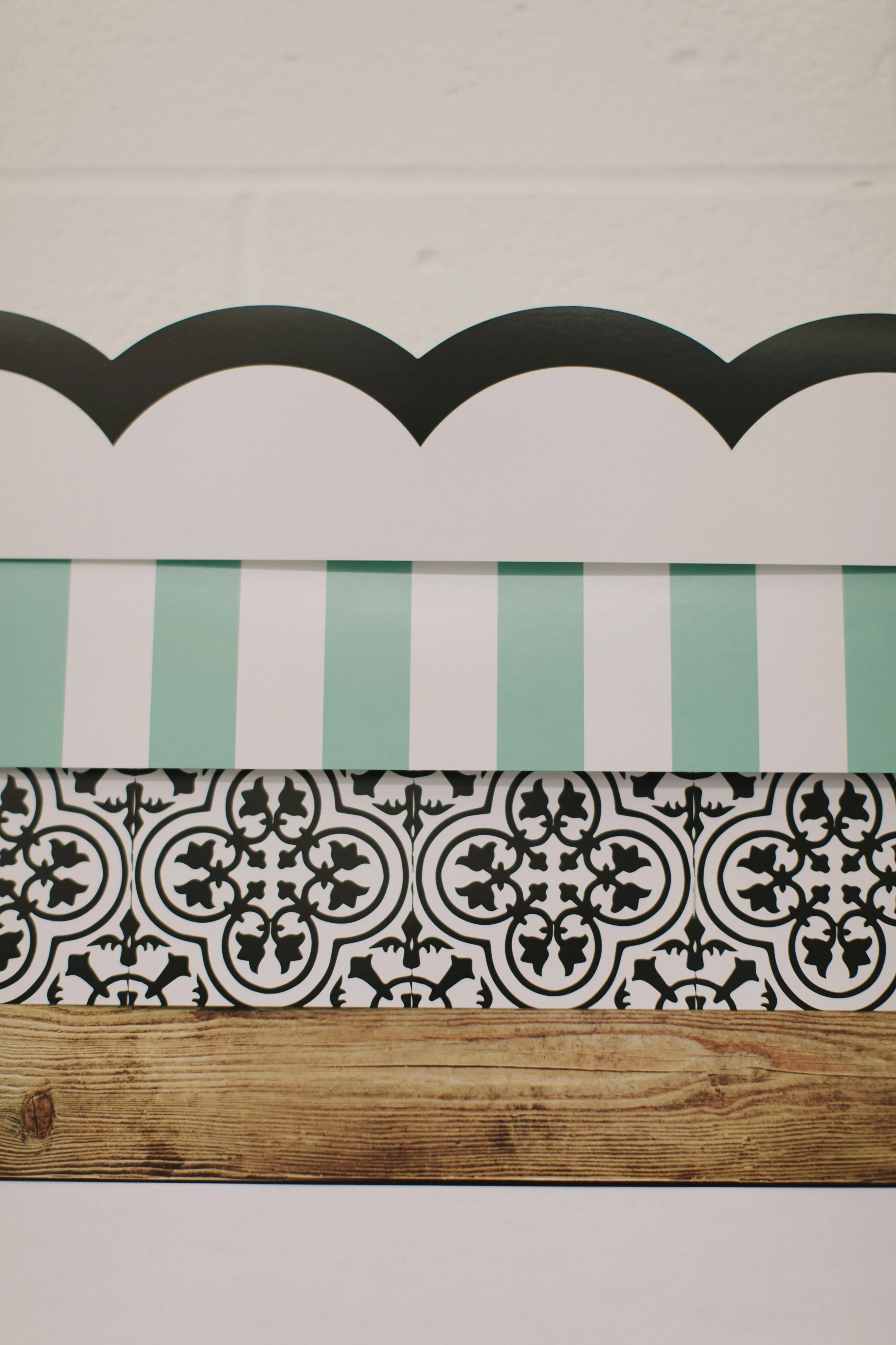 Black and White Tile | Bulletin Board Border | Simply Stylish | Schoolgirl Style