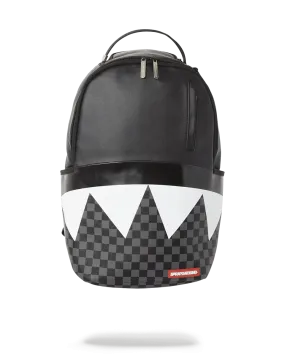 BLACK HALF CHECK SHARKS IN PARIS BACKPACK (ONE OF ONE)