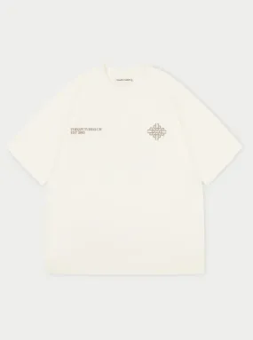 BLURRED GRAPHIC EMBLEM T-SHIRT - OFF WHITE