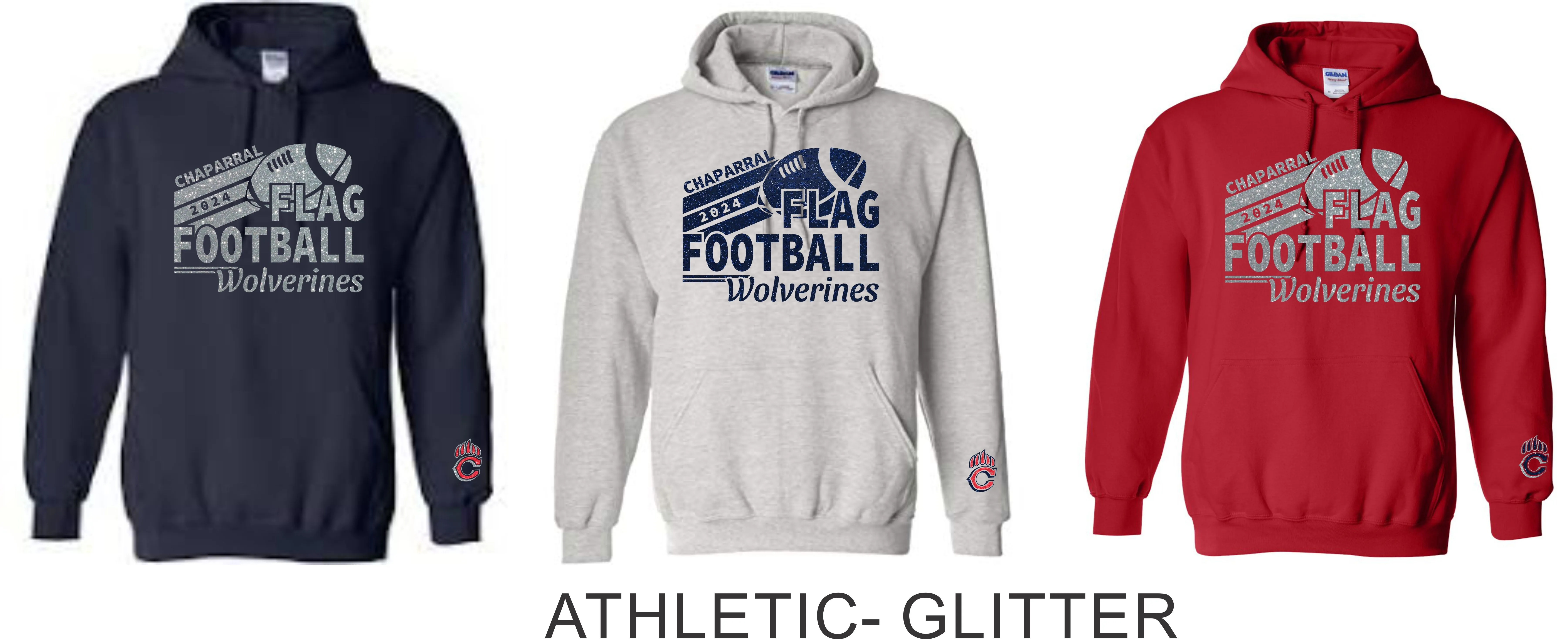 Chap Flag Football Hoodie- 3 design options