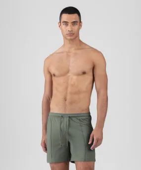 Cotton Modal Home Shorts: Army Green