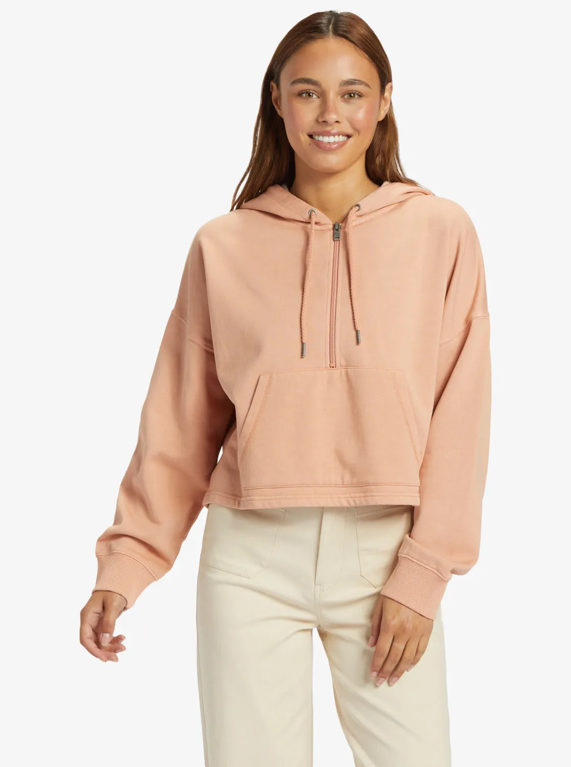 Drakes Cove Half-Zip Hoodie - Cafe Creme