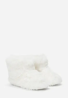 Faux Fur Boot Slippers