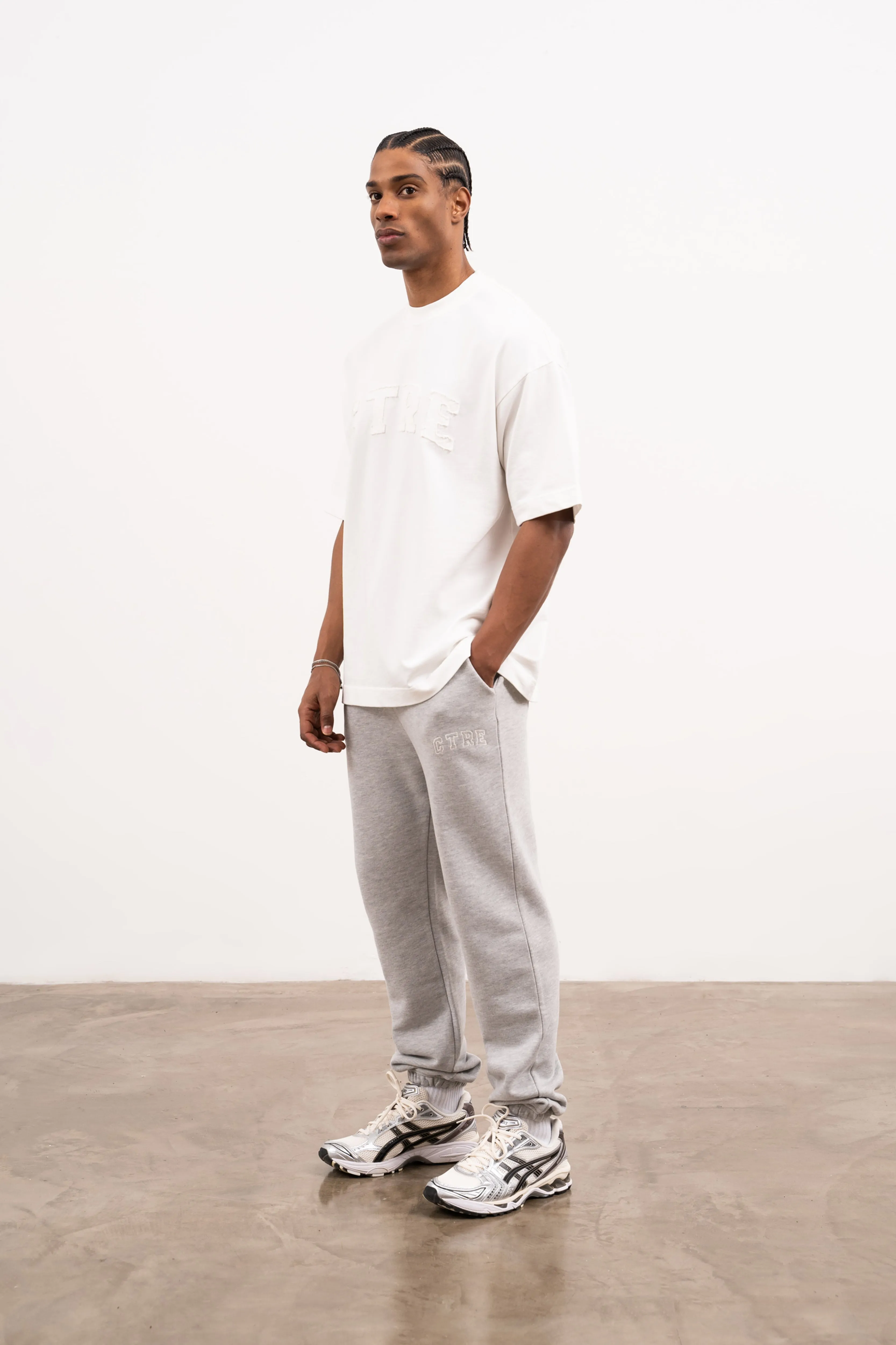 HEAVYWEIGHT CTRE APPLIQUE T-SHIRT - OFF WHITE