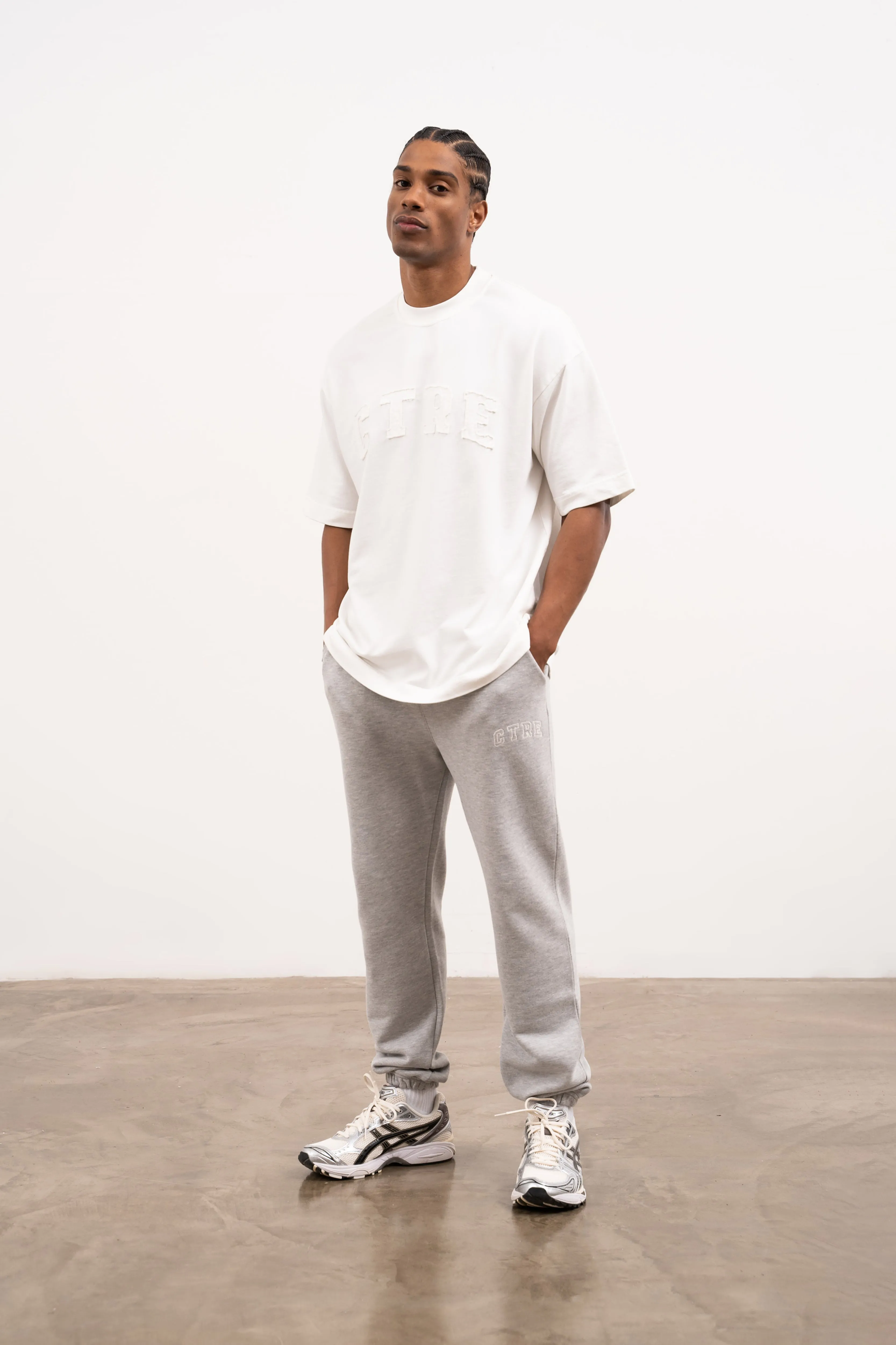 HEAVYWEIGHT CTRE APPLIQUE T-SHIRT - OFF WHITE