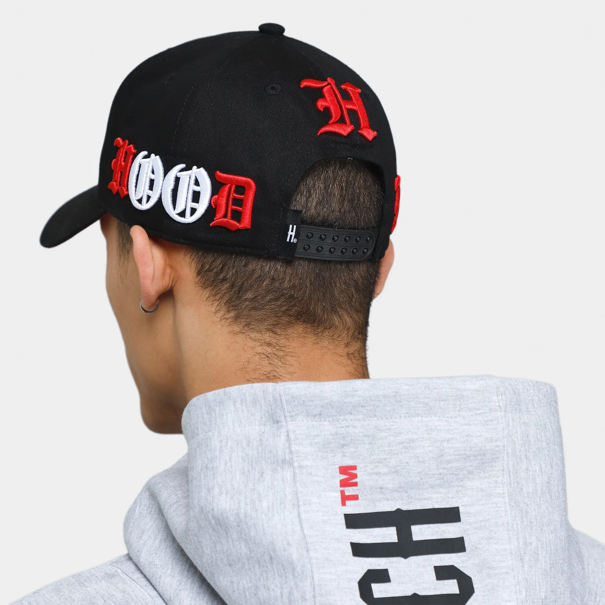 Hoodrich OG Elevate 5 Panel Cap Black / Red - White