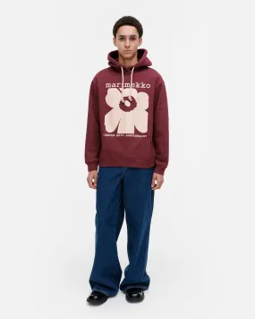 kioski luuppi unikko placement - hoodie - maroon