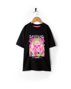 Mystic Skulls - Recycled Kids Short Sleeve T-Shirt - Black