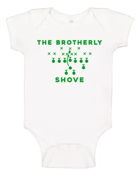 The Brotherly Shove baby bodysuit, Philadelphia football baby gift, Philly baby shower gift