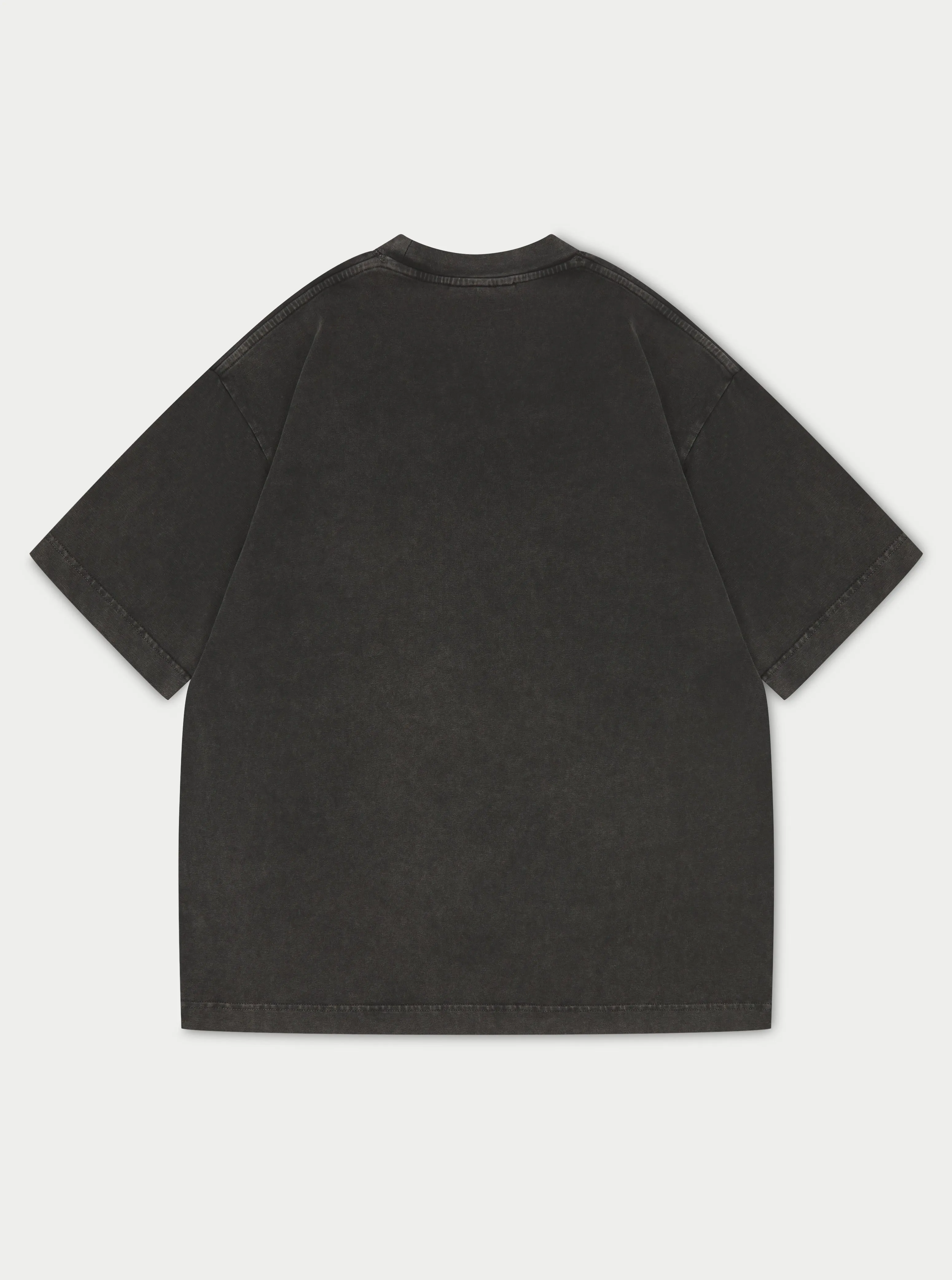 WASHED POCKET DETAIL T-SHIRT - CHARCOAL