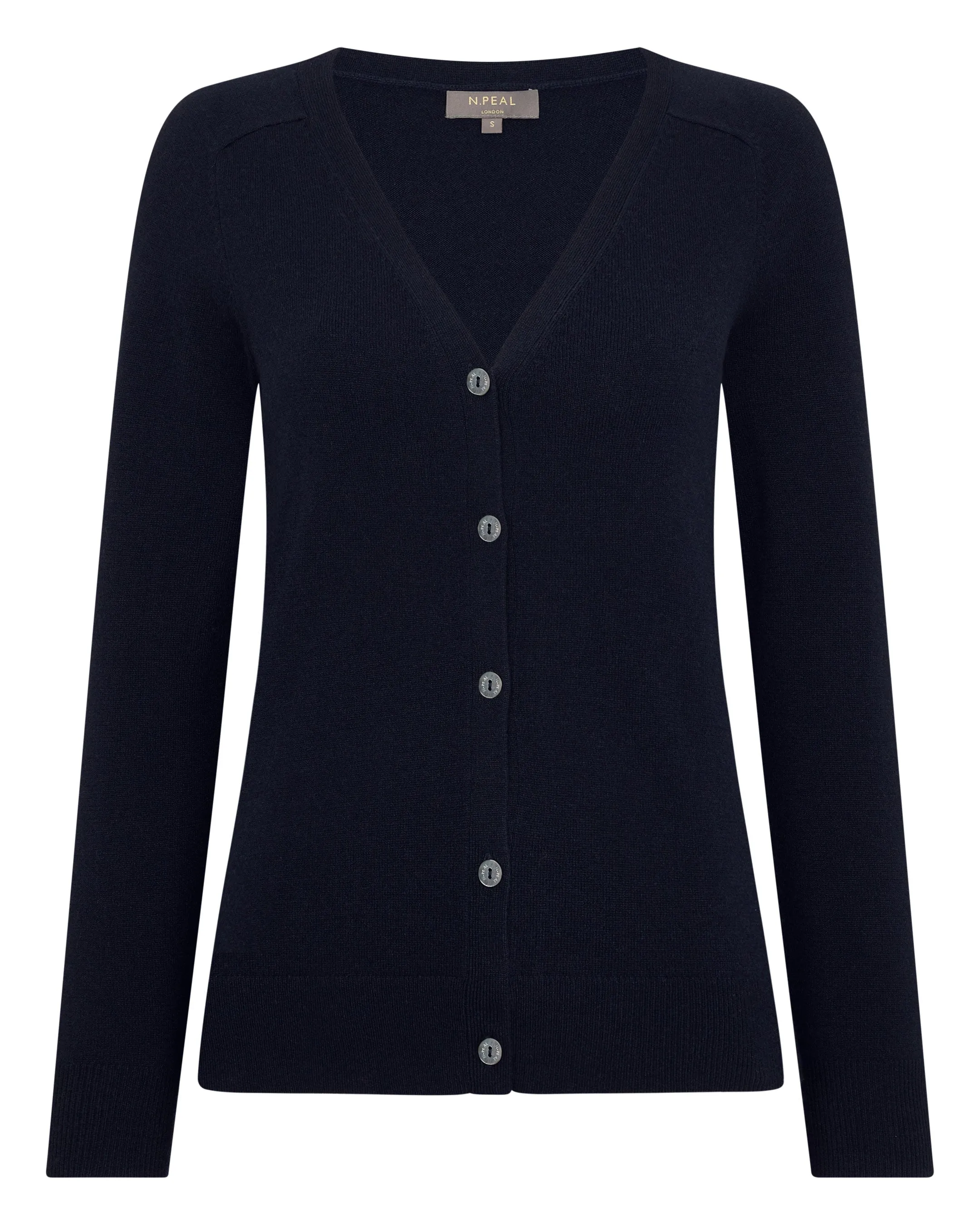 Women's Lara V Neck Cashmere Cardigan Navy Blue